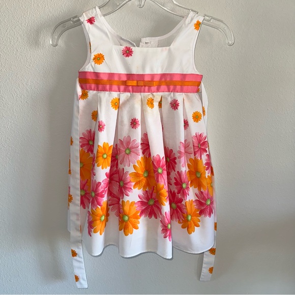 Jona Michelle Other - Jona Michelle Floral Dress with Pink and Orange Accents 2T 100% cotton